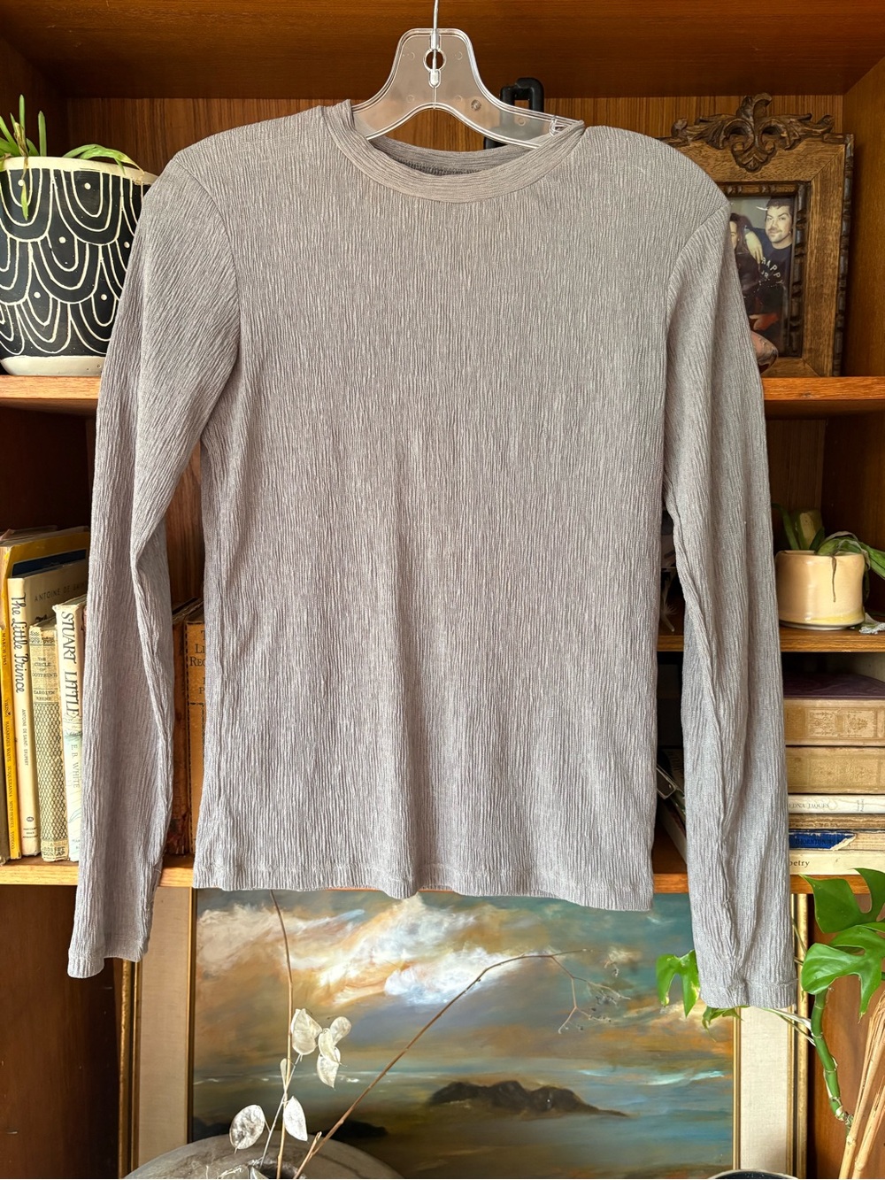 90s Grunge Inspired Korea Streetwear Long Sleeve Semi Sheer Top S